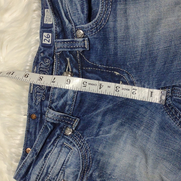Miss Me Rhinestone Jester Straight Jeans 26 - Picture 11 of 17